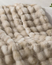 Load image into Gallery viewer, Cubby Throw Blankets in Ragdoll, Rein, and Olive