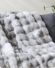 Load image into Gallery viewer, Cubby Throw Blankets in Ragdoll, Rein, and Olive
