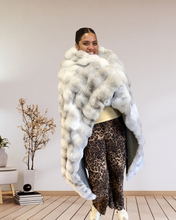 Load image into Gallery viewer, Cubby Throw Blankets in Ragdoll, Rein, and Olive
