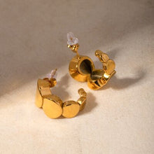 Load image into Gallery viewer, 18K Gold-Plated Stainless Steel C-Hoop Earrings
