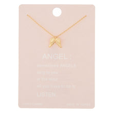 Load image into Gallery viewer, Dainty angle wing lucky charm necklace
