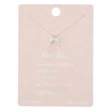 Load image into Gallery viewer, Dainty angle wing lucky charm necklace
