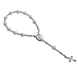 Sterling Silver White Baby Rosary
