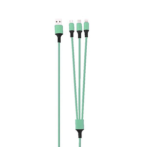 Rainbow 3-Port Long Charging Cable - 4ft
