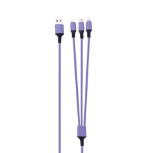 Load image into Gallery viewer, Rainbow 3-Port Long Charging Cable - 4ft

