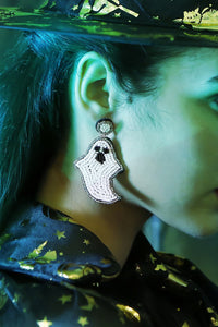 Ghost Shape Beaded Dangle Earrings Online Only