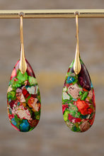 Load image into Gallery viewer, Handmade Teardrop Shape Natural Stone Dangle Online Only Earrings

