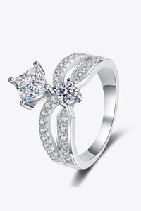 925 Sterling Silver Moissanite Crown Ring Online Only