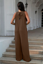 Load image into Gallery viewer, Double Take Full Size Tie Back Cutout Sleeveless Jumpsuit
