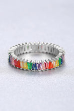 Load image into Gallery viewer, Multicolored Cubic Zirconia 925 Sterling Silver Ring Online Only
