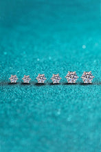 Load image into Gallery viewer, 925 Sterling Silver 6-Prong 2 Carat Moissanite Stud Earrings Online Only
