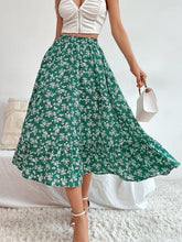 Load image into Gallery viewer, Printed Ruffle Hem Midi Skirt
