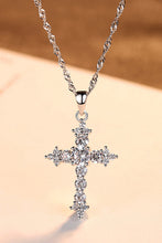 Load image into Gallery viewer, Zircon Cross Pendant 925 Sterling Silver Necklace Online Only
