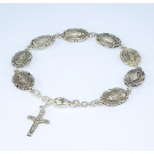 Load image into Gallery viewer, Oranate Miraculous Medal Sterling Silver Bracelet 18x10mm
