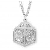 Solid Sterling Silver 4-Way Medal