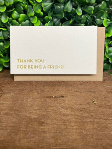 Gift Card Sleeve ~ Thank You For Being A Friend