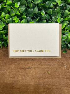 Gift Card Sleeve This Gift Will Spark Joy