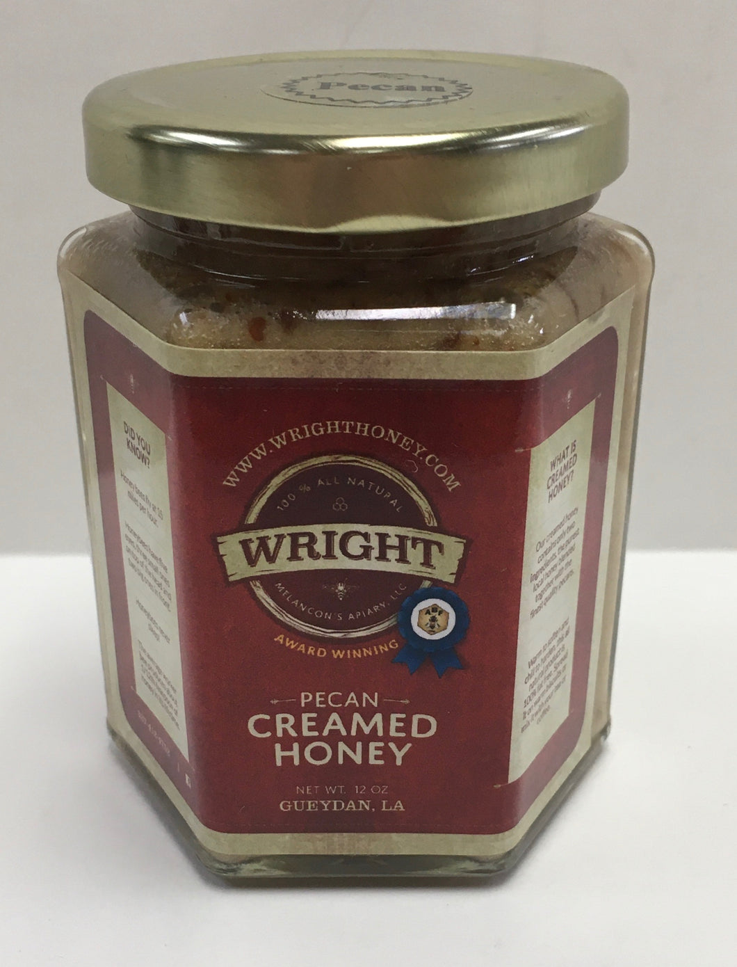 Wright Pecan Creamed Honey