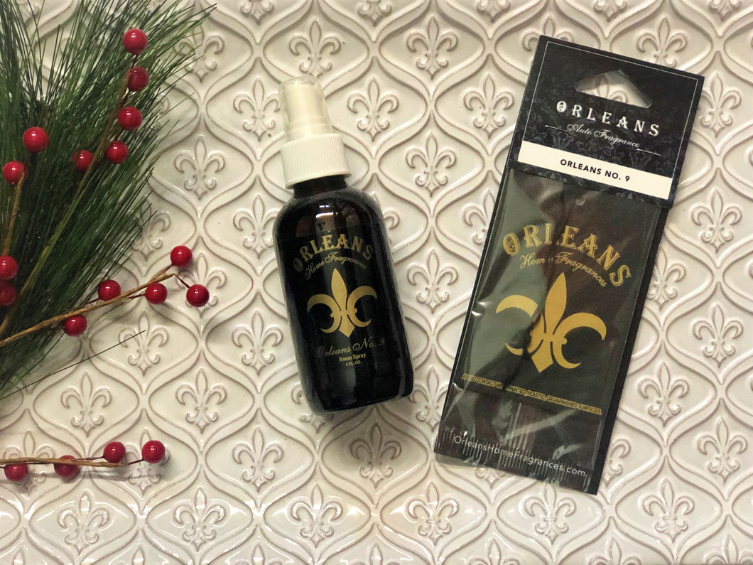 Orleans Small Gift Bundle including a Car Freshener and a Room Spray