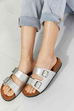 Load image into Gallery viewer, MMShoes Best Life Double-Banded Slide Sandal in Silver
