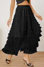 Load image into Gallery viewer, Ruched High Waist Tiered Skirt
