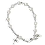 Load image into Gallery viewer, Sterling Silver First Communion Rosary Bracelet (FCB-Rosary)
