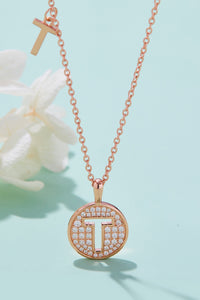 Adored Moissanite K to T Pendant Necklace Online Only