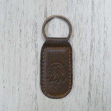 Leather Key Fob with Embossed Eagle