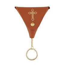 Load image into Gallery viewer, Rosary Case Triangle in Black and Brown
