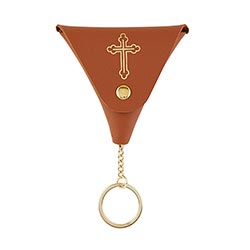 Rosary Case Triangle in Black and Brown