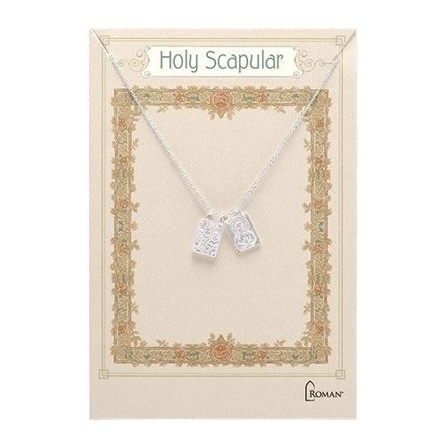 Double Scapular Necklace in Silver