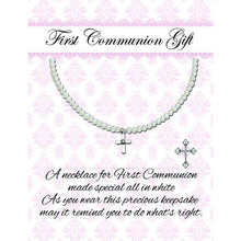 Load image into Gallery viewer, Silver First Communion Pearl Necklace
