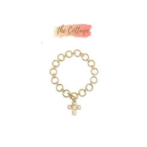 Susan Shaw Gold Cross Necklace
