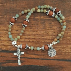 Twistable Wearable Magnetic Rosary Bracelet in several different stone choices